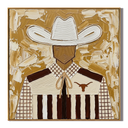"Western Icon" – Vintage Cowboy Textured Oil Painting