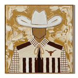 "Western Icon" – Vintage Cowboy Textured Oil Painting