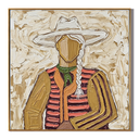 "Braided Cowgirl" – Vintage Western Woman Textured Oil Painting