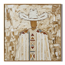 "Desert Sentinel" – Western Cowboy Textured Oil Painting in Warm Earth Tones