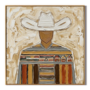"Ranch Herald" – Vintage Western Cowboy Textured Oil Painting