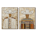 “Desert Guardians” – Textured Western Cowboy Oil Painting Set