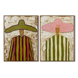 “Fiesta Horizon” – Textured Sombrero Folk Art Oil Painting Set