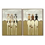 “Riders of the Open Plain” – Western Cowboy Equestrian Oil Painting Set