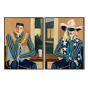 “Café Stardust” – Modern Fashion Portrait Oil Painting Set