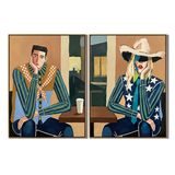 “Café Stardust” – Modern Fashion Portrait Oil Painting Set