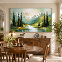 "Secret Forest" – Textured Mountain Valley Palette Knife Oil Painting