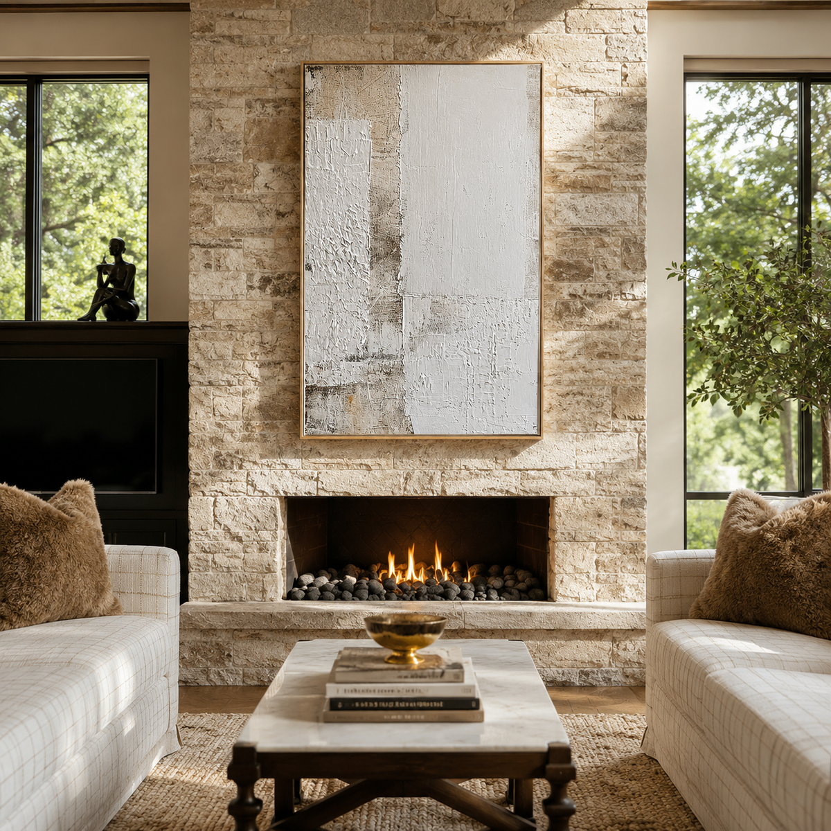 "Weathered Silence" – Wabi Sabi Earth Tone Textured Abstract Painting