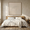 "Arched Stillness" – Wabi Sabi Cream Geometric Textured Painting