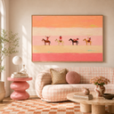 "Dream Parade" – Whimsical Western Pop Folk Impasto Oil Painting