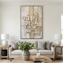 "Quiet Architecture" – Wabi Sabi Neutral Textured Abstract Painting