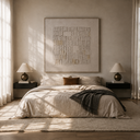 "Rectangular Negative Space"—A Wabi-Sabi Textured Acrylic Painting in Beige and Off-White