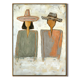 “Desert Companions” – Modern Western Couple Portrait Oil Painting