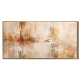 “Aged Radiance” – Warm Neutral Wabi Sabi Abstract Oil Painting