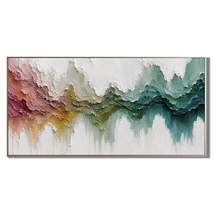 “Chromatic Drift” – Textured Colorful Abstract Oil Painting