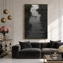 "Silent Passage" – Black Wabi Sabi Abstract Textured Wall Art