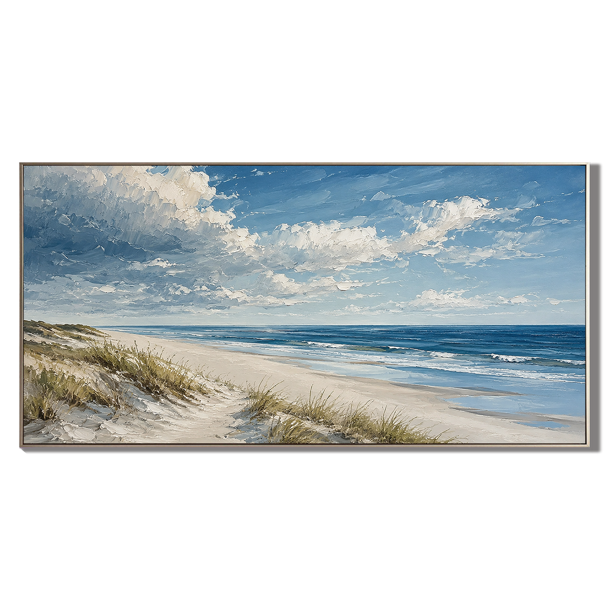 "Breezy Shoreline" – Impressionist Coastal Beach Landscape Painting