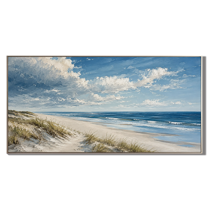 "Breezy Shoreline" – Impressionist Coastal Beach Landscape Painting