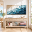 "Tide of Serenity" – Textured Ocean Wave Coastal Abstract Painting