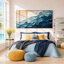 "Tide of Serenity" – Textured Ocean Wave Coastal Abstract Painting