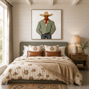 “Dust Trail Gentleman” – Vintage Western Cowboy Portrait Oil Painting