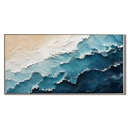 "Tide of Serenity" – Textured Ocean Wave Coastal Abstract Painting