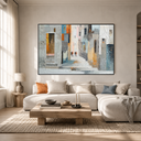 "Sunlit Alley" – Modern Textured Mediterranean Street Palette Knife Painting