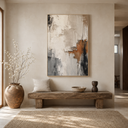 "Plain corner" – Wabi-Sabi Earth Tone Textured Abstract Acrylic Painting