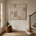 “The Sound of Falling Stones” – Wabi-Sabi Textured Abstract Acrylic Painting