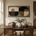 "Harmonious Duality" – Wabi-Sabi Earth Tone Horizontal Abstract Acrylic Painting