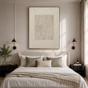 "Rhythmic Order" – Wabi-Sabi Cream Minimalist Relief Acrylic Painting