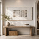"Traces of Order" – Wabi-Sabi Cream and Beige Mixed Media Abstract Textured Painting