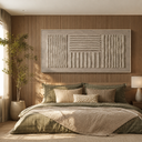 "A Place of Tranquility" - Wabi-sabi Style Earth Tone Textured Horizontal Acrylic Painting