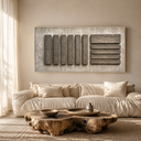 "Ancient Wisdom" – Wabi-Sabi Textured Geometric Abstract Painting