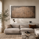 "Strata of Memory" – Wabi-Sabi Earth Tone Horizontal Heavy Textured Painting