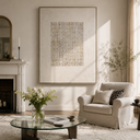 "Rhythmic Order" – Wabi-Sabi Cream Minimalist Relief Acrylic Painting
