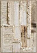 "Timeless Sanctuary" – Wabi-Sabi Off-White Textured Abstract Relief Painting