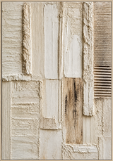 "Timeless Sanctuary" – Wabi-Sabi Off-White Textured Abstract Relief Painting