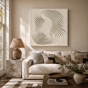 "Infinite Flow" – Wabi-Sabi Cream White Wave Relief Acrylic Painting