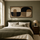 "Harmonious Duality" – Wabi-Sabi Earth Tone Horizontal Abstract Acrylic Painting