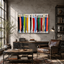 "Vibrant Gathering" – Modern Colorful Abstract Figurative Impasto Painting