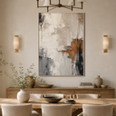 "Plain corner" – Wabi-Sabi Earth Tone Textured Abstract Acrylic Painting
