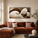 "Earth's Silhouette" - A Modern Abstract Painting in Wabi-Sabi Brown Tones