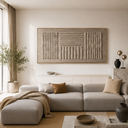 "A Place of Tranquility" - Wabi-sabi Style Earth Tone Textured Horizontal Acrylic Painting