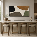 "The Taste of Nature"—A Horizontal Abstract Acrylic Painting in Wabi-Sabi Earth Tones