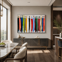 "Vibrant Gathering" – Modern Colorful Abstract Figurative Impasto Painting