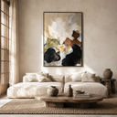 "Chaotic thoughts" – Wabi-Sabi Earth Tone Abstract Textured Acrylic Painting