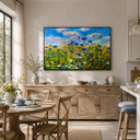 "Summer Breeze" – Impressionist Wildflower Meadow Palette Knife Impasto Oil Painting