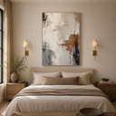 "Plain corner" – Wabi-Sabi Earth Tone Textured Abstract Acrylic Painting