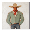 “Dust Trail Gentleman” – Vintage Western Cowboy Portrait Oil Painting